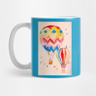 Hot Air Baloon Watercolour Painting Mug